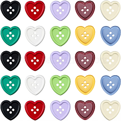 40pccs 10 Farben Harzknöpfe&nbsp;BUTT-SP0001-18