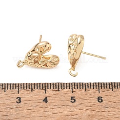 Accessoires de clous d'oreilles en laiton&nbsp;KK-CBABAE6-02LG
