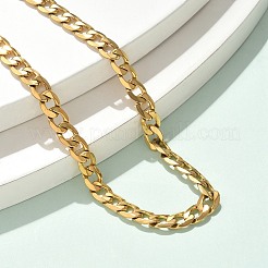 Ожерелья из кубинской цепи из нержавеющей стали 304 NJEW-S442-01G