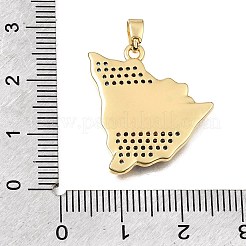 Pendentifs en laiton zircon cubique micro pavé bleu&nbsp;KK-C263-31B-G