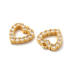 Латунные микропаве прозрачные подвески с фианитом&nbsp;KK-M238-02G