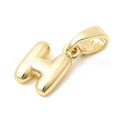 Breloques en laiton en forme de lettre&nbsp;KK-G554-22G-H
