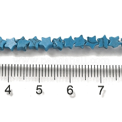 Окрашенные синтетические бирюзовые бусы нити G-G085-B31-01