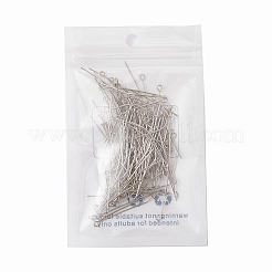 アイアンアイピン  カドミウムフリー＆鉛フリー  プラチナ  21ゲージ  40x0.7mm  穴：2mm&nbsp;IFIN-FS0001-31C