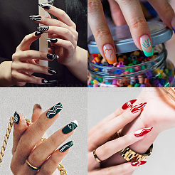 DIY-Nagelkunst-Vorlagen aus Edelstahl&nbsp;MRMJ-WH0092-001