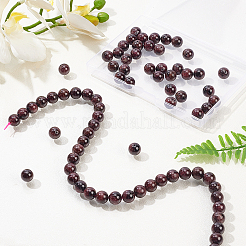 Гранат природный бисер нитей&nbsp;G-OC0001-25-10mm