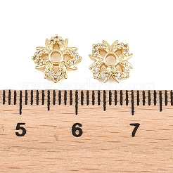 Perles de zircone cubique claires en laiton&nbsp;KK-B186-05G