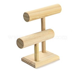 2-ярусные деревянные стенды для браслетов с Т-образными стержнями BDIS-F005-02A