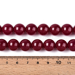 Нити бусин из красного корунда G-N351-01A-01