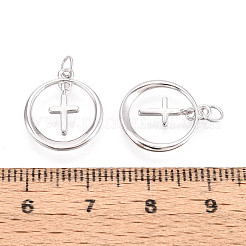 925 серебряное кольцо с подвесками-крестиками STER-N016-103P