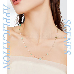 3 м наборы для изготовления ожерелья из натуральной зеленой авантюриновой крошки и АБС-пластика с имитацией жемчуга&nbsp;CHC-TA0001-30A