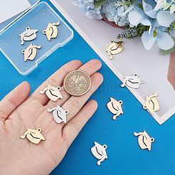 12 шт. подвески из нержавеющей стали 304 двух цветов STAS-UN0040-12