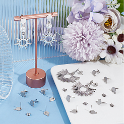 100 шт. плоская круглая фурнитура для сережек-гвоздиков из нержавеющей стали 304 STAS-SC0008-60