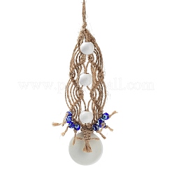 Плоские круглые украшения со стеклянными подвесками от сглаза EVIL-PW0002-18A-01