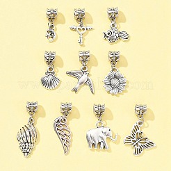 10шт 10 стиля сплава европейские висячие подвески в тибетском стиле PALLOY-FZ00005