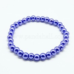 Dehnbar Glasperlenarmbänder&nbsp;BJEW-D068-6mm-M