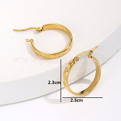 Минималистичные серьги-кольца из нержавеющей стали 201 в форме луны&nbsp;TD3757