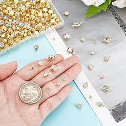 DIY flache runde Messing Strass Verbinder Charms & Anhänger Schmuckherstellung Zubehör Kits&nbsp;DIY-GA0001-69G