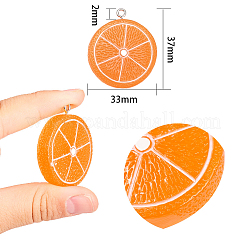 Изготовление подвесок из смолы с подвесками из тонированного железа и латунными крючками для сережек&nbsp;DIY-SC0009-24