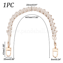Плетеные ручки сумки из искусственной кожи&nbsp;FIND-WH0135-45C