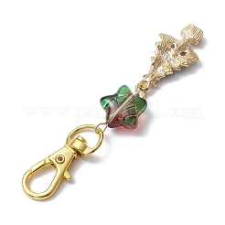 Colgante de aleación esmaltado con temática navideña y decoración de rhinestone&nbsp;KEYC-JKC00977-03