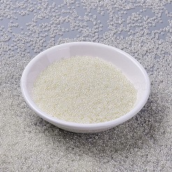 MIYUKIラウンドロカイユビーズ  日本製シードビーズ  （rr3504)透明ペールベージュ光沢  11/0  2x1.3mm  穴：0.8mm  約1100PCS /ボトル  10 G /ボトル&nbsp;SEED-JP0008-RR3504