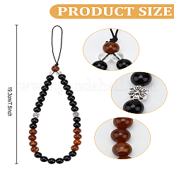 1 шт. пластиковые черные ремешки для мобильного телефона&nbsp;HJEW-LP0002-23