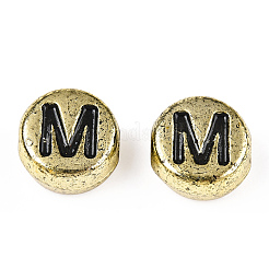 Плакированные акриловые бусины с горизонтальными отверстиями&nbsp;PACR-Q099-M03-G