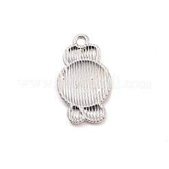 合金エナメルチャーム  スパンコール  プラチナ  キャンディーチャーム  ミックスカラー  24x13.5x2mm  穴：2mm&nbsp;ENAM-M055-34P