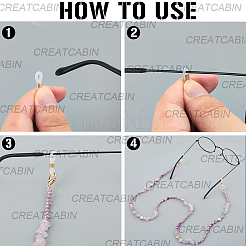 1шт полимерная глина со сплавом и кристаллами шейный ремешок для очков&nbsp;AJEW-CN0005-04C