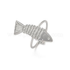 Verstellbare offene Manschettenringe aus Edelstahl 304&nbsp;RJEW-D343-01P