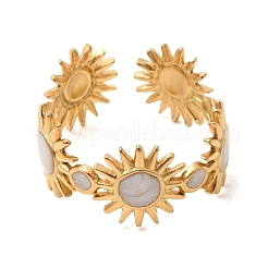 Открытые манжеты из нержавеющей стали Sun 304 для женщин&nbsp;RJEW-A091-20G