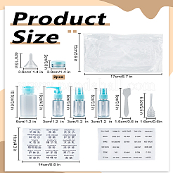 Набор пластиковых пустых многоразовых бутылок-распылителей&nbsp;AJEW-LP0001-53B