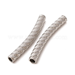 304ステンレスチューブビーズ  ステンレス鋼色  40.5x7x5mm  穴：3.8mm&nbsp;SA-CBA4D96-15F-P