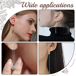 2 пара 2 стиля 925 фурнитуры для сережек из стерлингового серебра STER-BBC0005-27