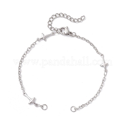 Изготовление браслетов из нержавеющей стали 304 с поперечными связями (2 шт.) AJEW-JB01382