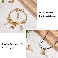 5шт стеллажное покрытие латунь микро проложить прозрачный кубический цирконий европейские висячие подвески KK-SZ0002-37