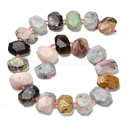 Нити бусин из натурального сумасшедшего агата/зеленого опала/пренита/древесного агата G-H078-B24-01