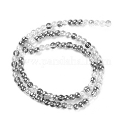 Fili di perle di vetro elettrolitico transperant&nbsp;X-GLAA-P056-4mm-C01