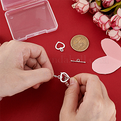 2 шт. 925 застежки-тоггл из стерлингового серебра&nbsp;FIND-PH0022-60