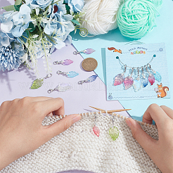 Маркеры петель подвески в виде листьев HJEW-AB00314