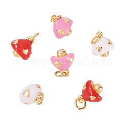 6шт 3 цвета латунные эмалевые подвески&nbsp;KK-TA0002-64