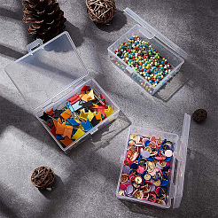 プラスチックビーズ収納ケース  長方形  透明  9.5x6.5x3.2cm&nbsp;CON-WH0068-45