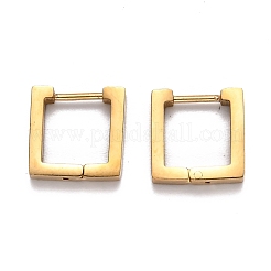 Квадратные серьги-кольца Huggie Hoop из нержавеющей стали 304&nbsp;STAS-H156-09A-G