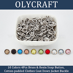 20 набор из 10 кнопок из латуни и смолы 4 цветов BUTT-OC0001-56