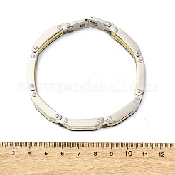 Браслеты из нержавеющей стали 304 с цепочкой для женщин и мужчин BJEW-R018-09GP