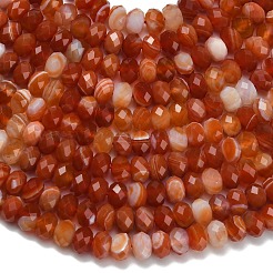 Натуральные полосатые агатовые бусы G-Z111-A01-06