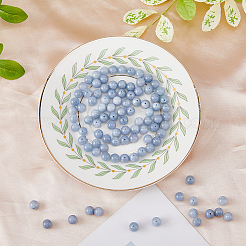 100 шт. нити бусин из натурального окрашенного желтого нефрита G-HY0001-08