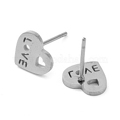 Boucles d'oreilles à tige en acier inoxydable 304 anti-ternissement&nbsp;EJEW-M242-02J-P