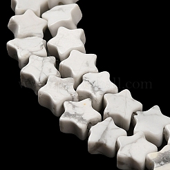 合成ハウライトビーズ連売り  スター  6x5.5x2mm  穴：0.8mm  約75個/連  14.57インチ（37cm）&nbsp;G-G085-B33-02